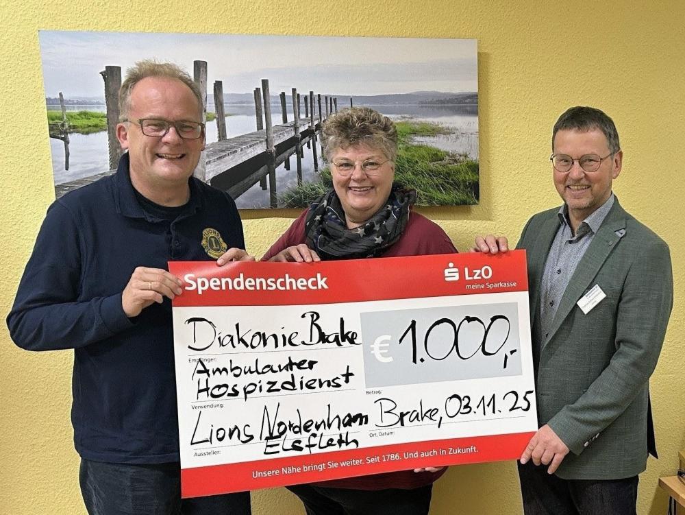 Spendenübergabe Diakonie Wesermarsch